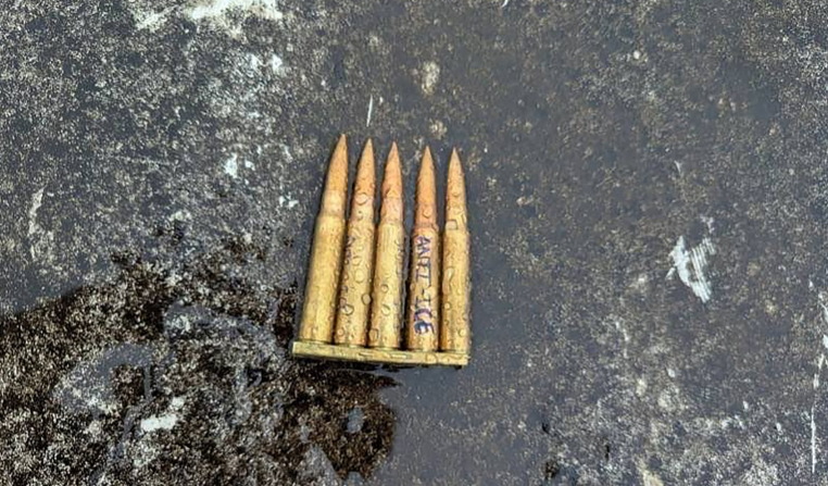 Anti-ICE bullet casings recovered at scene