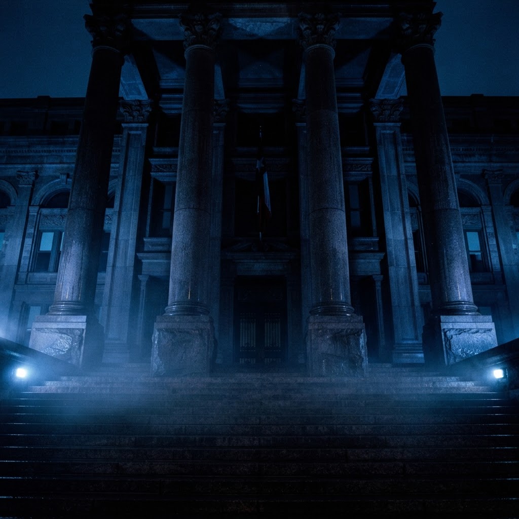 Courthouse at night