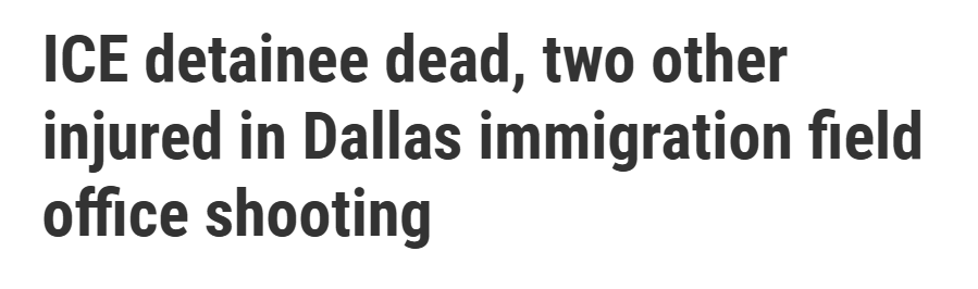 Headline - ICE detainee dead