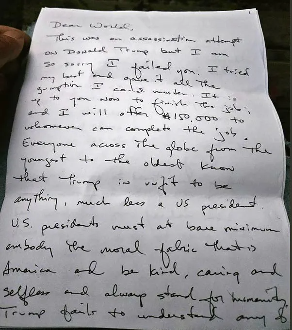 Dear World Letter