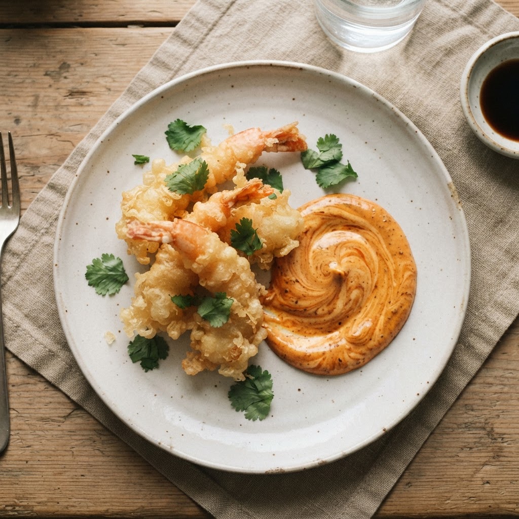 Creveți tempura cu maioneză Red Eye