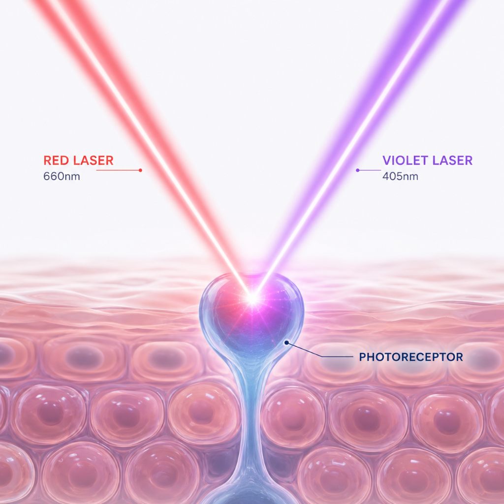 Laser Energy Absorbed by Photoreceptors