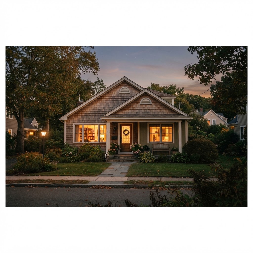 A home surrounded by trees