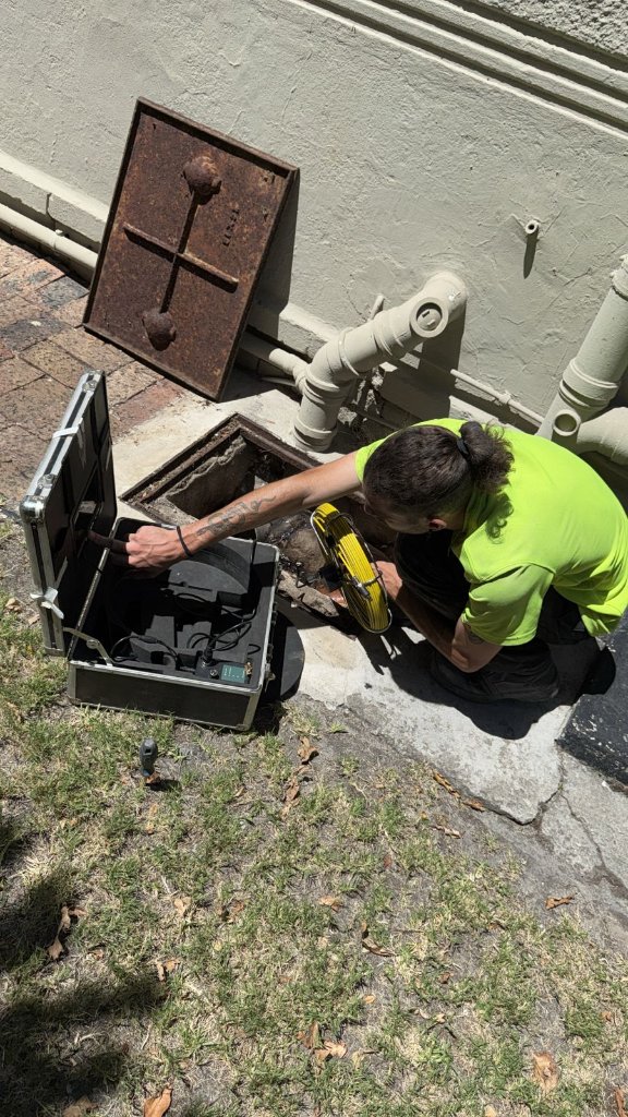 Manhole drain inspection