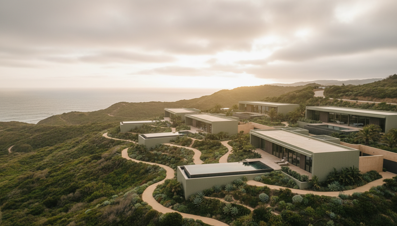 Luxury wellness retreat in coastal hills
