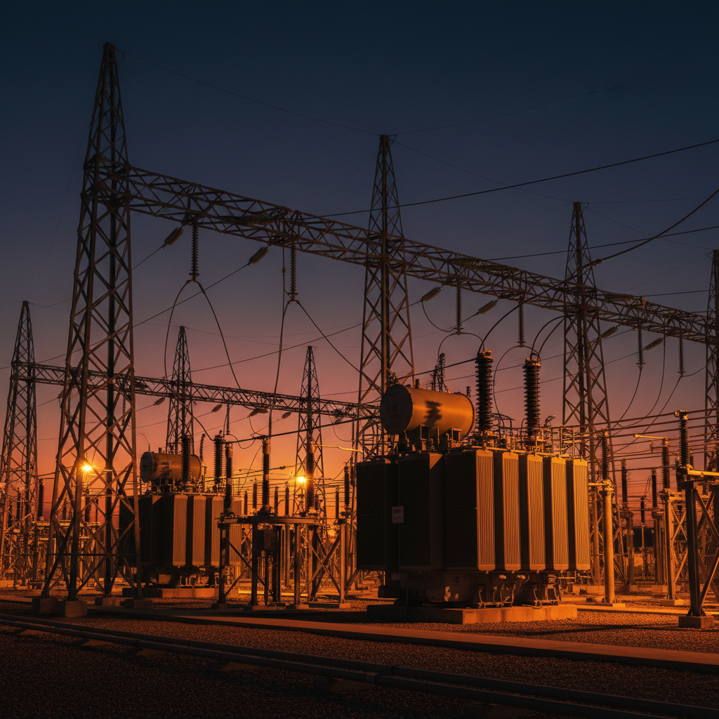 Subestação elétrica industrial
