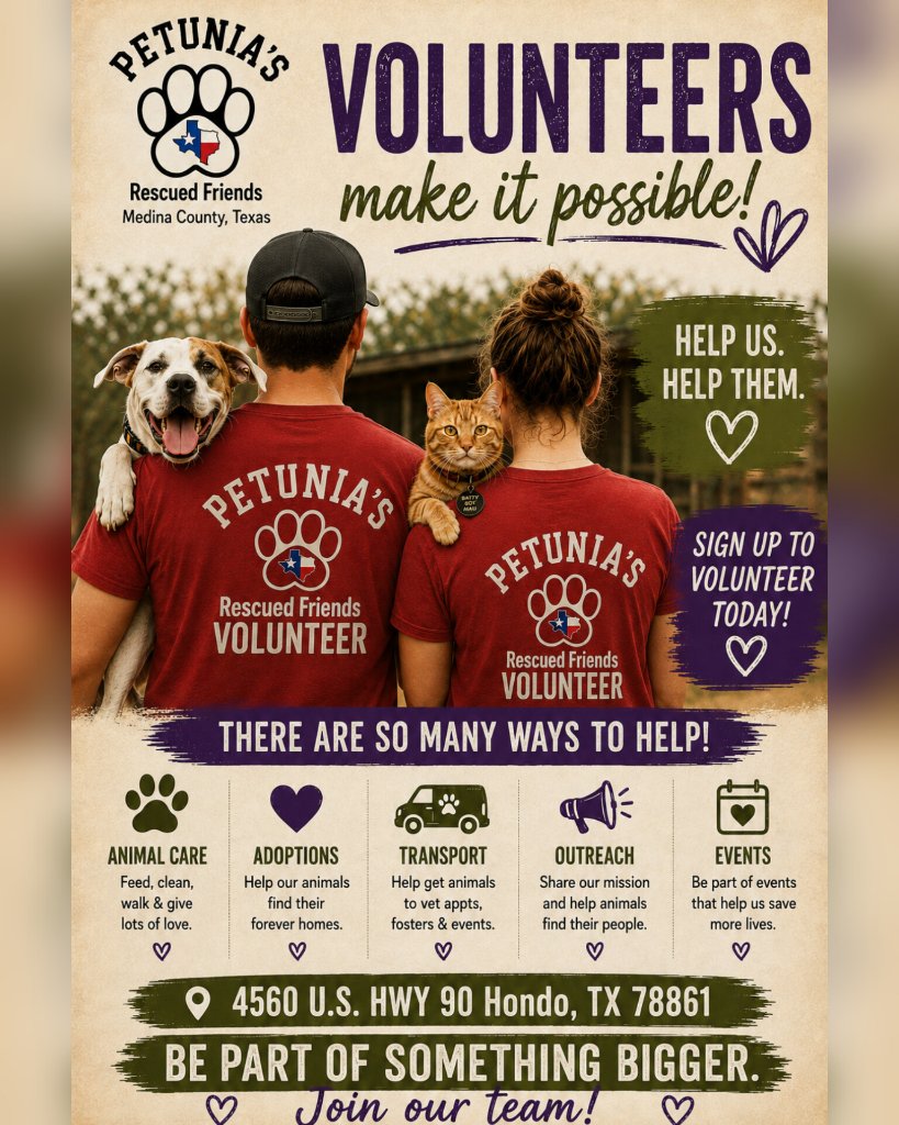Volunteers make it possible flyer