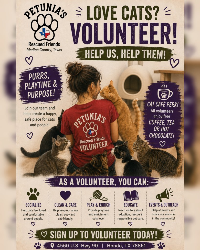 Love cats? Volunteer flyer