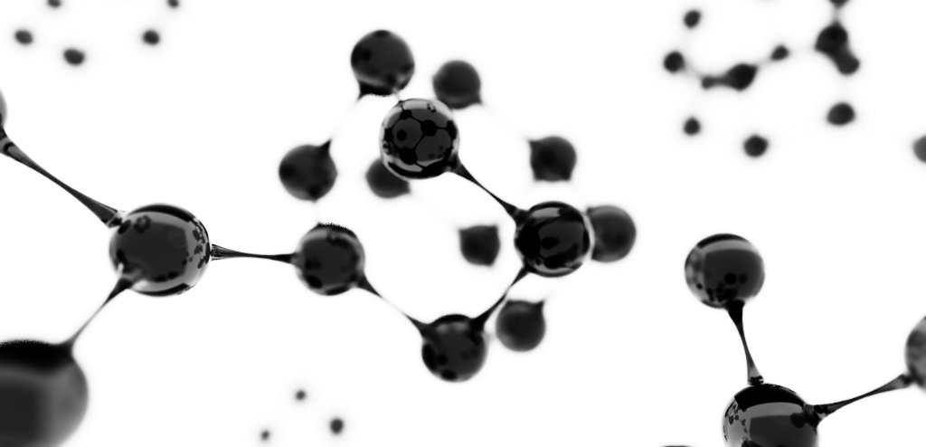 Abstract molecular structure of connected spheres