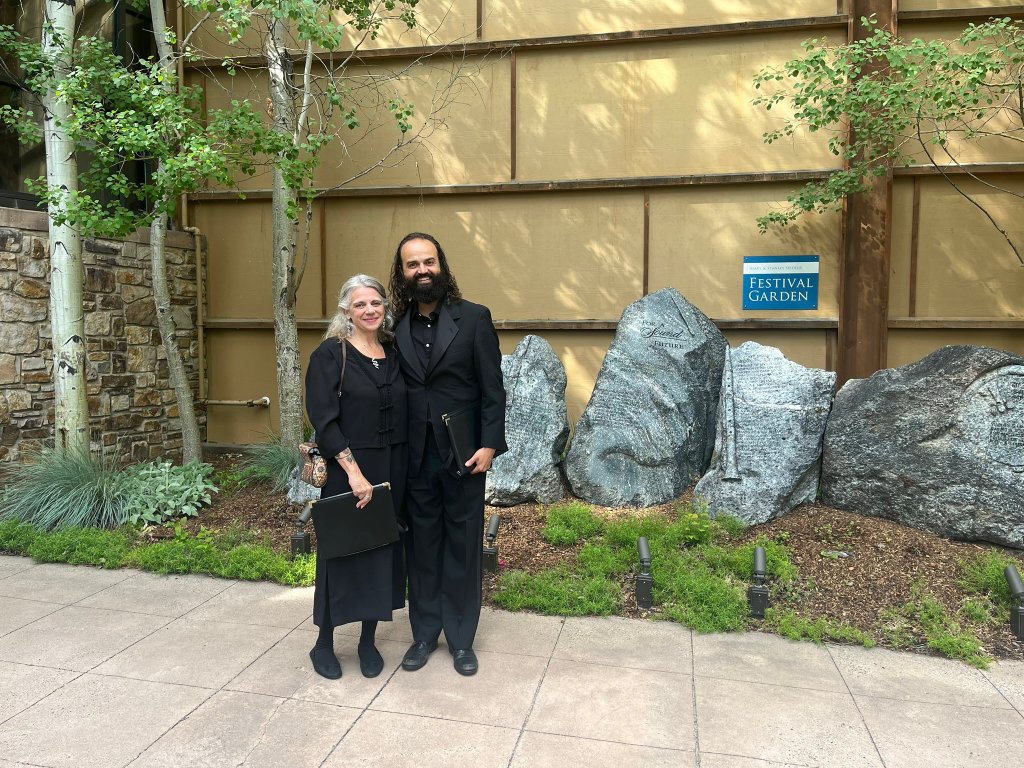 BJ and Val at the Festival Garden — keepers of a sustainable, intentional way of life rooted in gardening, quiet, and shared work.