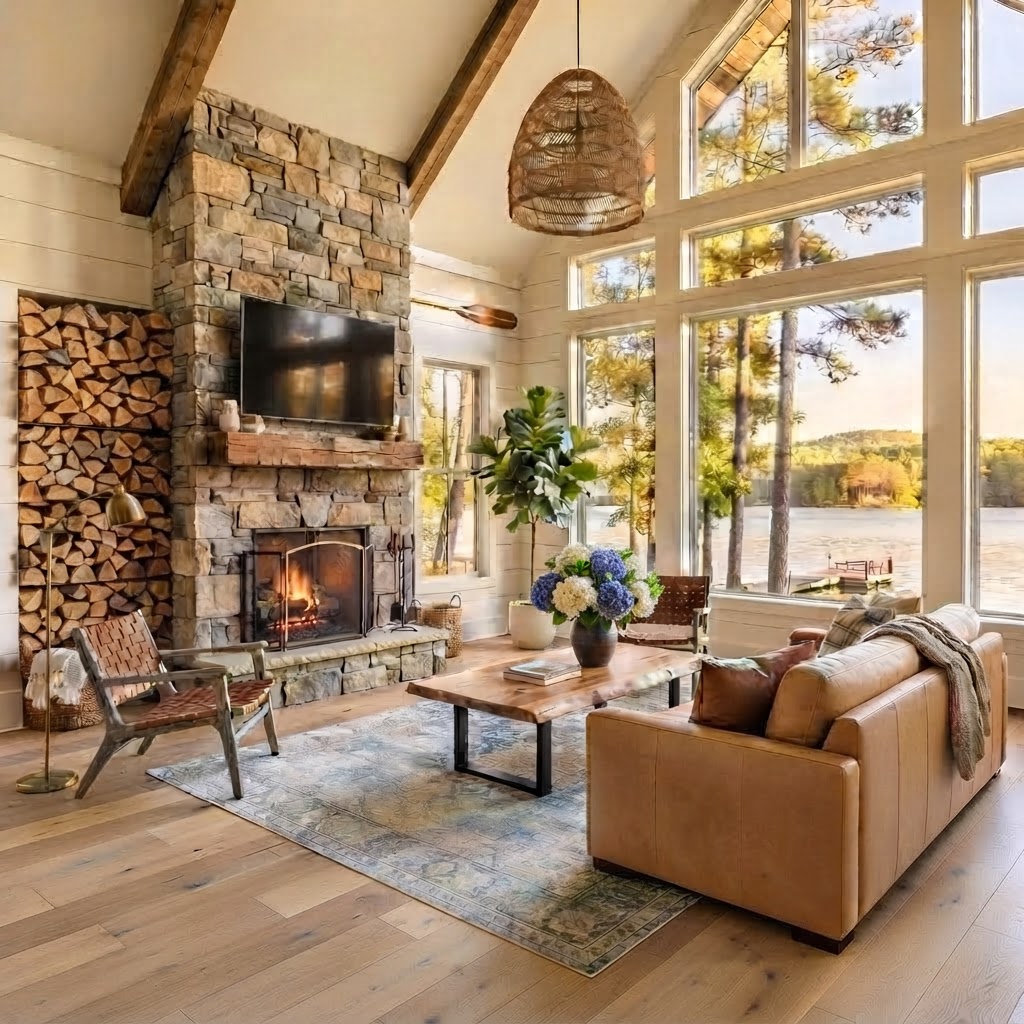 Professionally cleaned Southern living room by Blue Ridge Cleaning Company, Oconee County SC