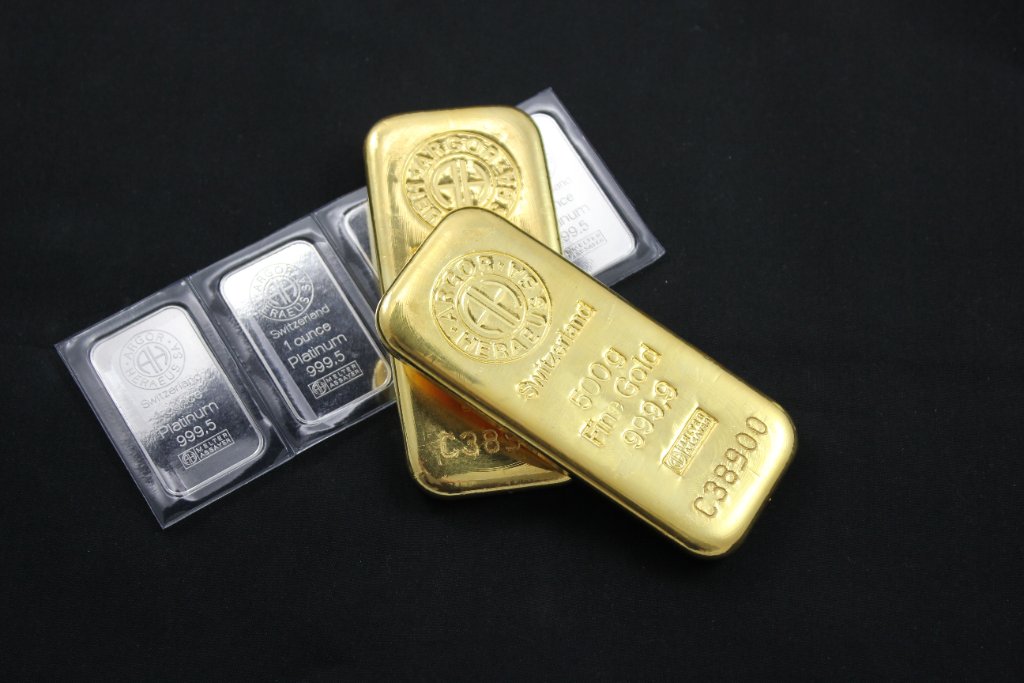 Gold bars and coins in abundance — live auction bullion stock