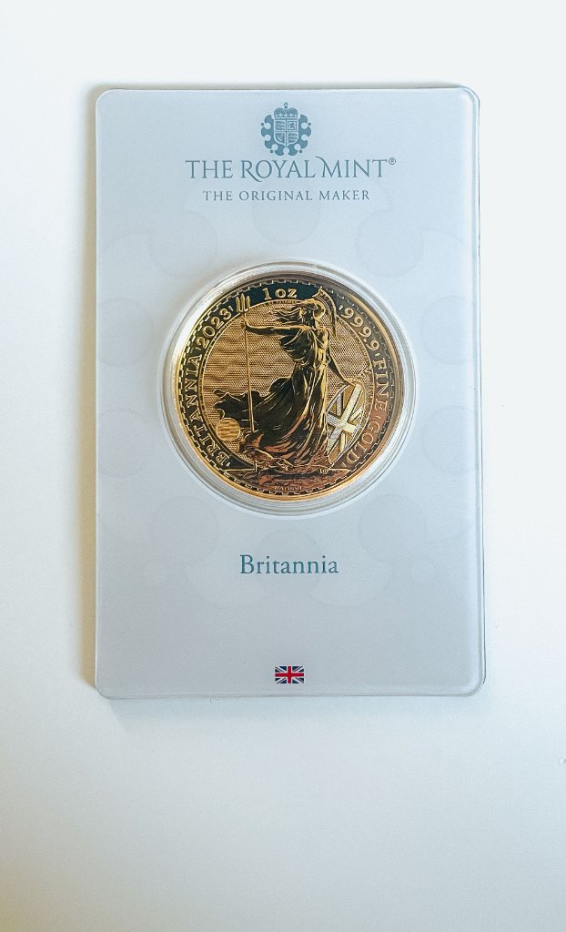 Royal Mint Britannia gold coin in presentation case