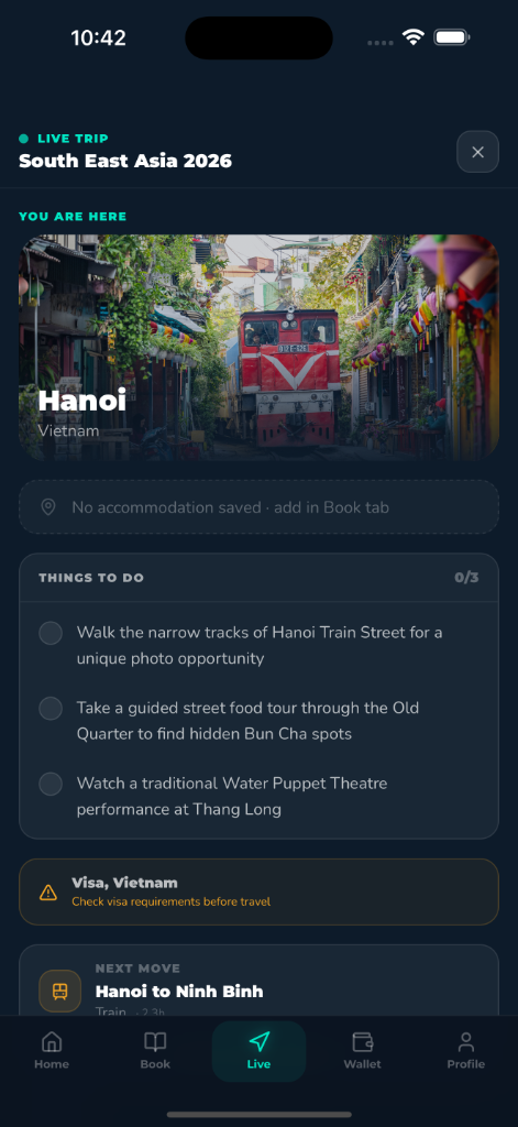Wayvelo live trip screen