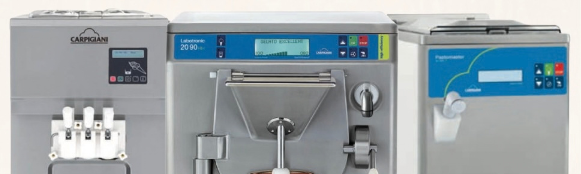 Equipos Carpigiani: mantecadora, pasteurizadora y máquina de soft