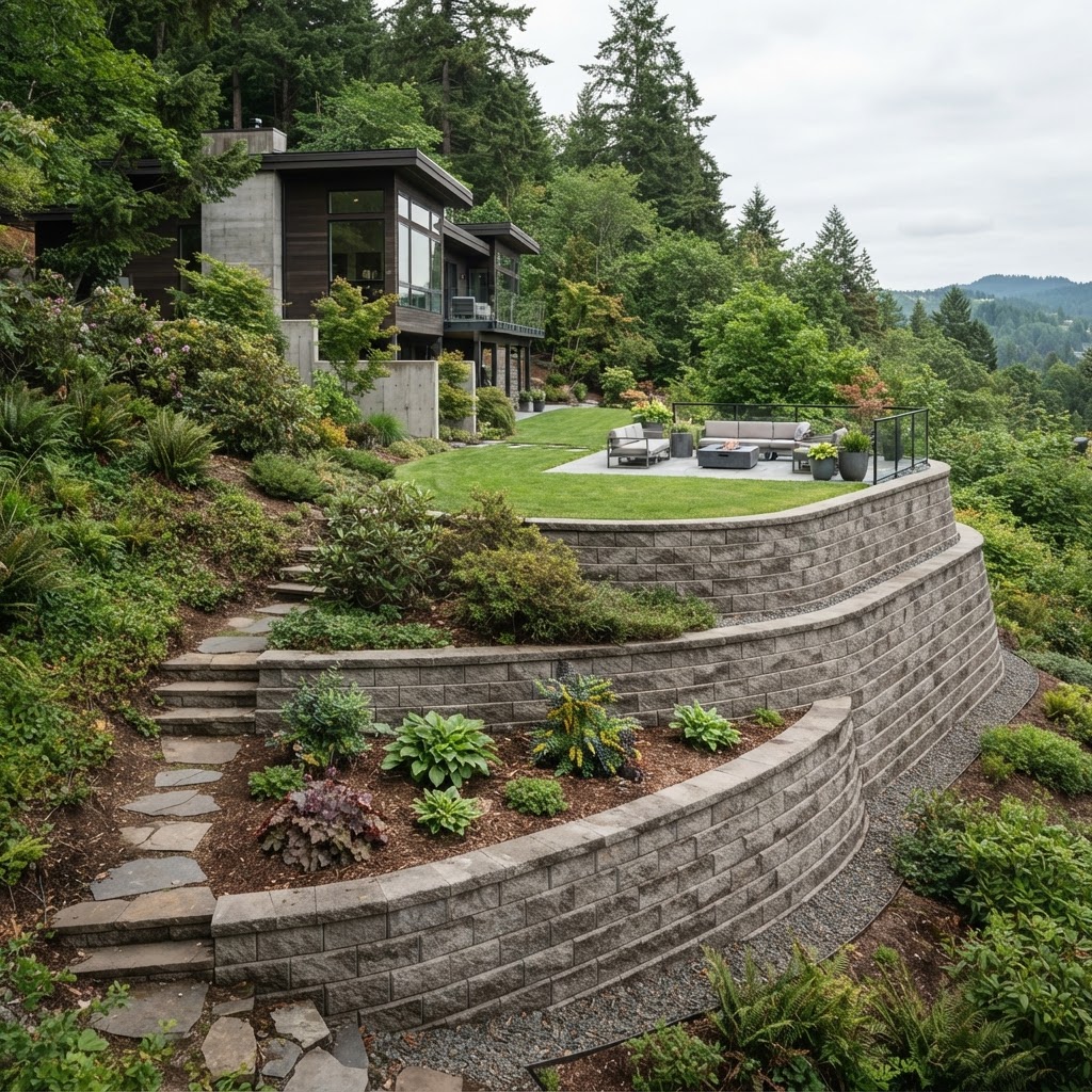 Retaining Wall Construction in Portland, OR by Stephens Landscaping in Portland, OR