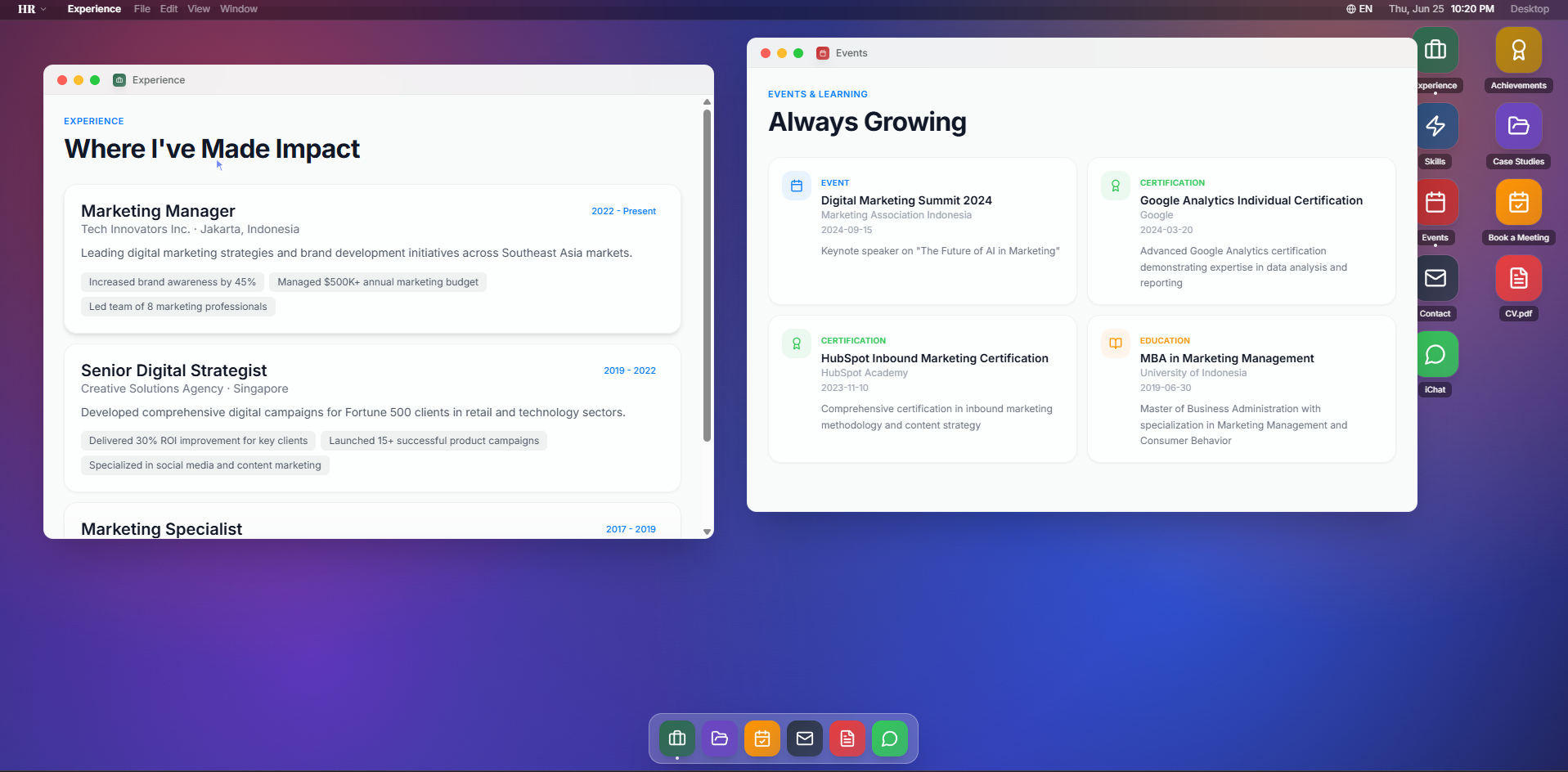 iPort Creative Portfolio template preview