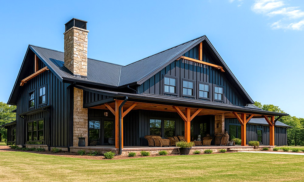 Home exterior featuring insulated board-and-batten siding