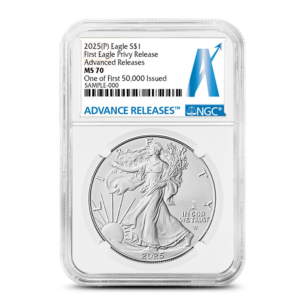 2025 Eagle Privy American Silver Eagles obverse