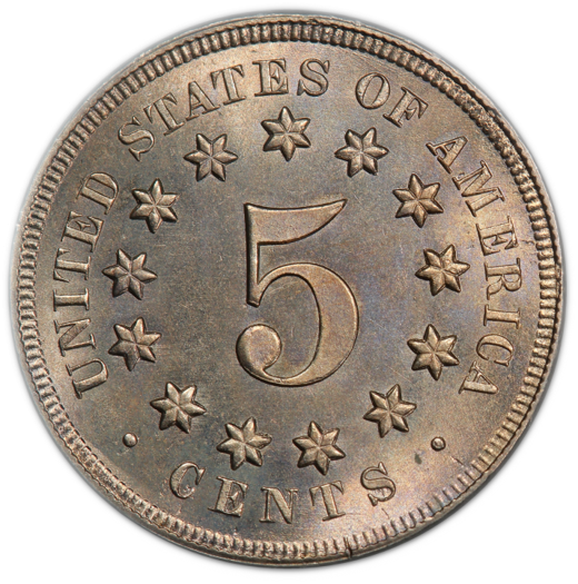 1867 Shield & Liberty Nickels (1866-1912) obverse