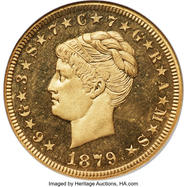 1879 Four Dollar Gold 'Stellas' (1879-1880) obverse