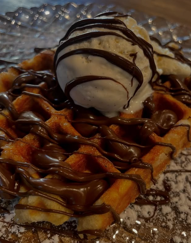 Gofre con chocolate