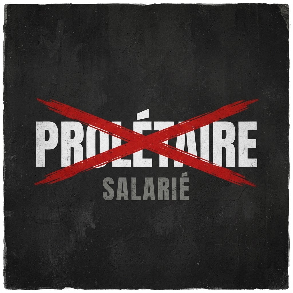 Novlangue capitaliste : prolétaire barré, salarié en gris
