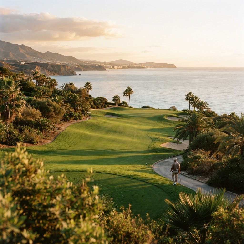 Golf course with sea views