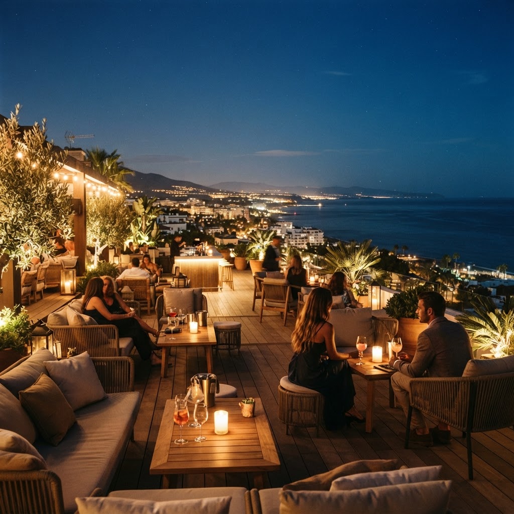 Elegant nightlife in Marbella