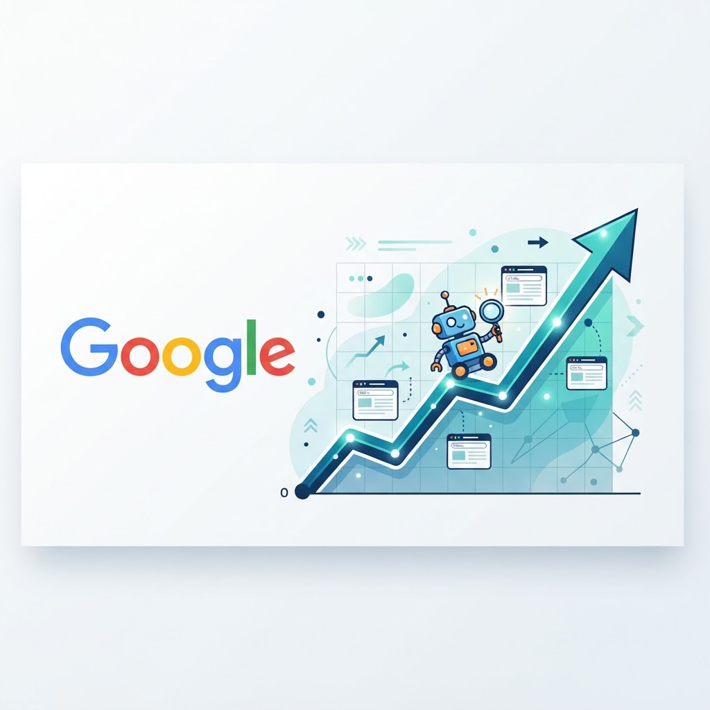 Google indexing guide showing web pages being discovered and processed by search crawlers, supporting SEO page discovery and indexing workflows.