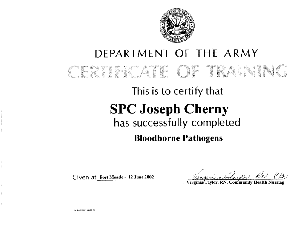 Bloodborne Pathogens Training