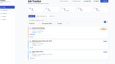 JTracker template preview