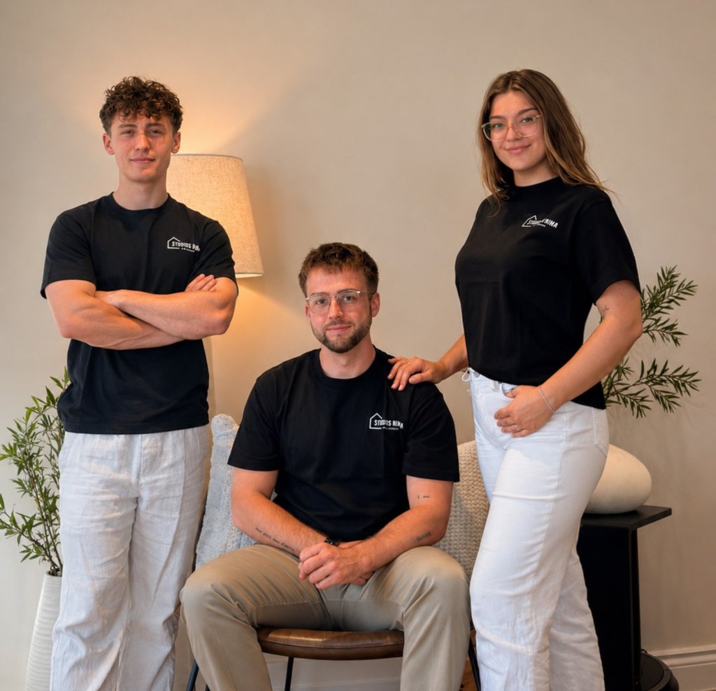 Noah Drouin, Xavier Bernard et Tatiana Neskovic de Studios Nimar