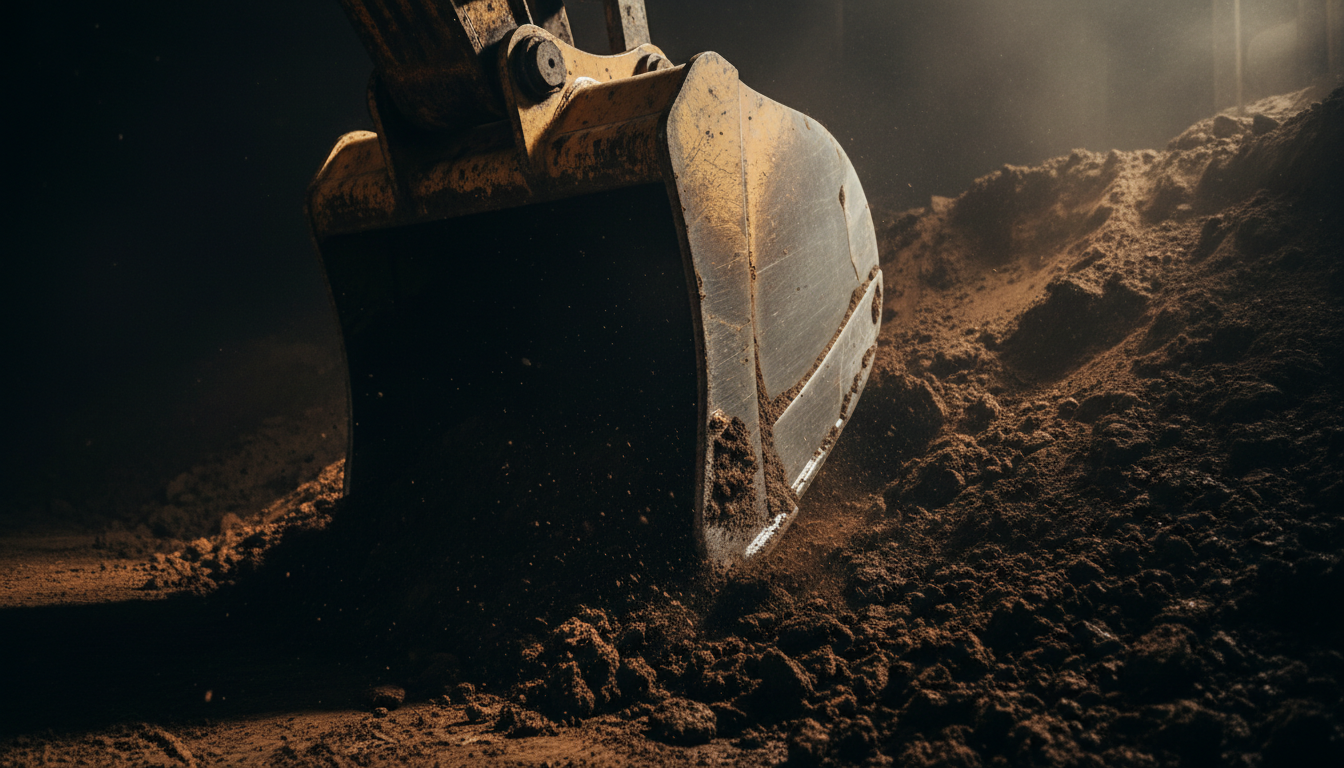 Grondwerk met excavator