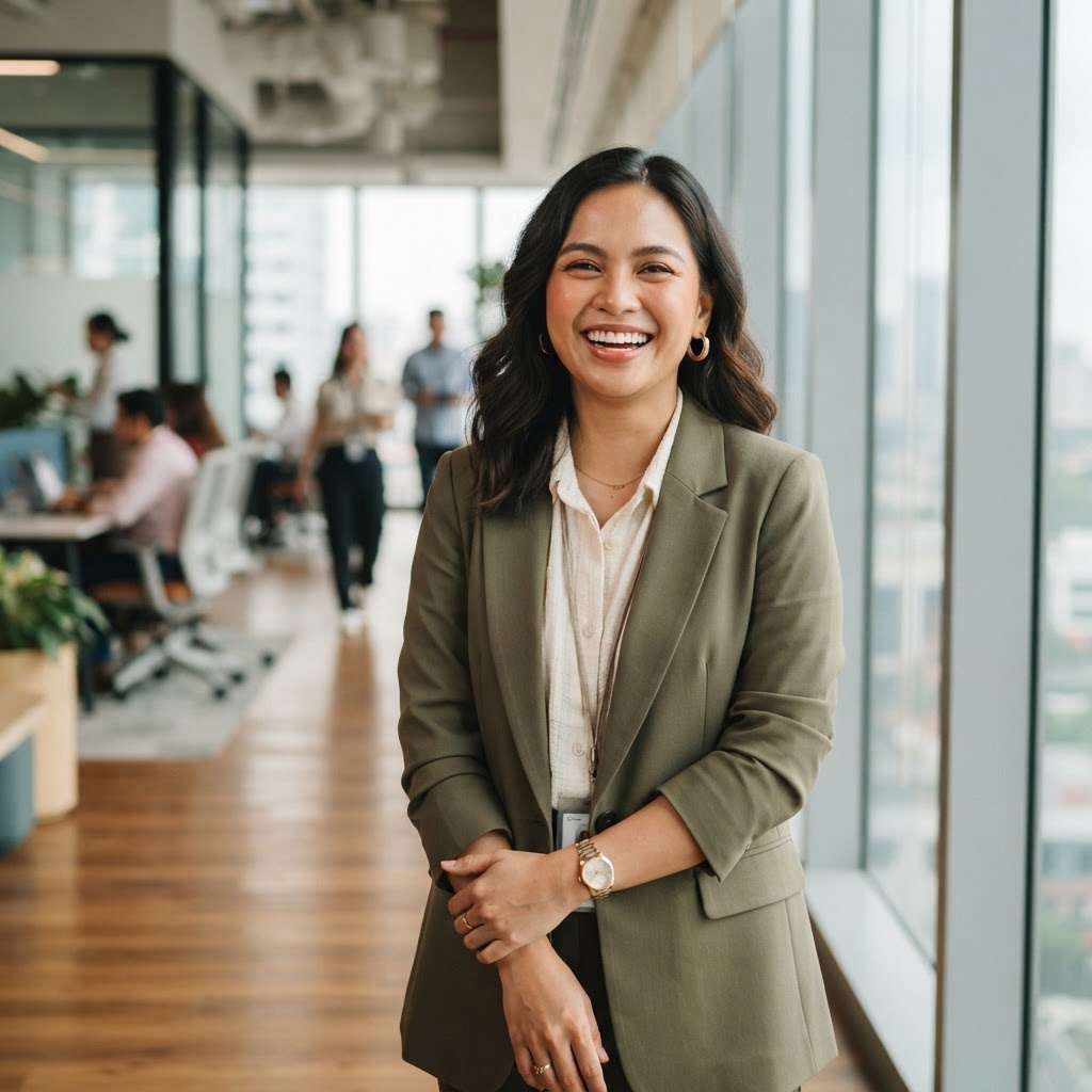 Confident Filipina professional advisor at GoSure