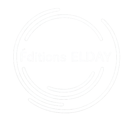 Logo blanc des Éditions ELDAY, maison d'édition dédiée à la transmission des savoirs