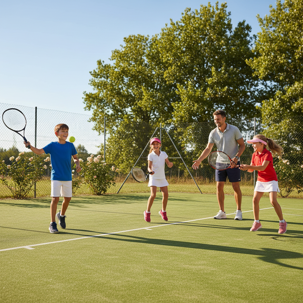 Jeugdtennis in actie