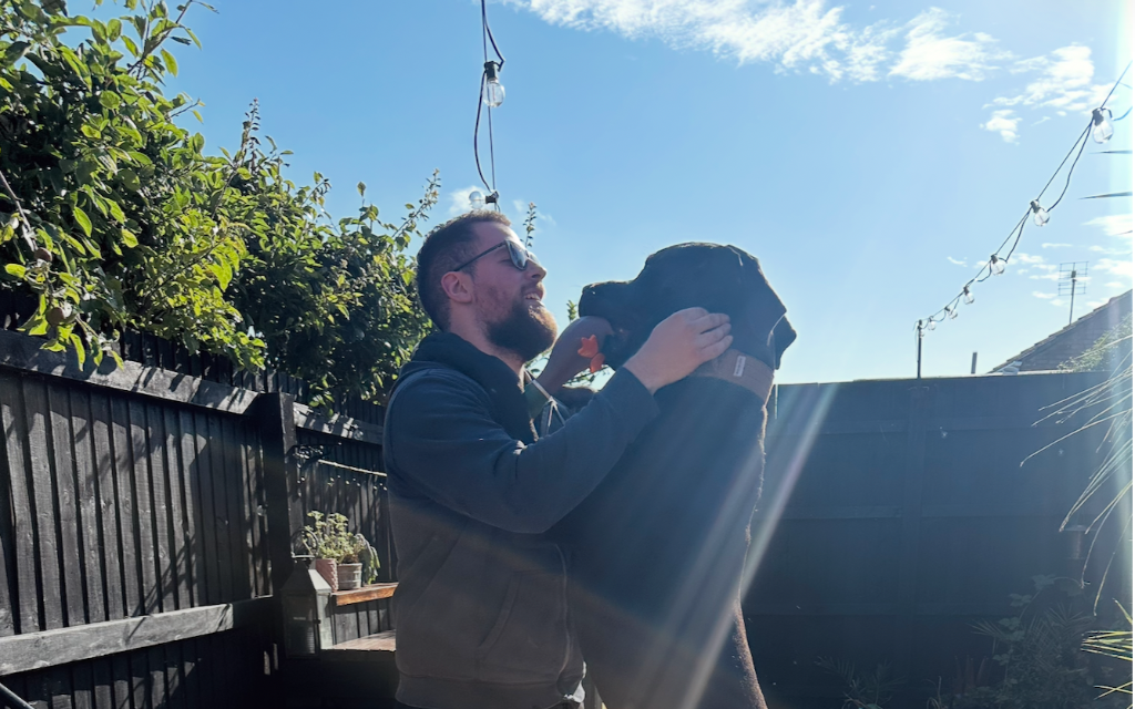 Jolian and Atlas in the garden
