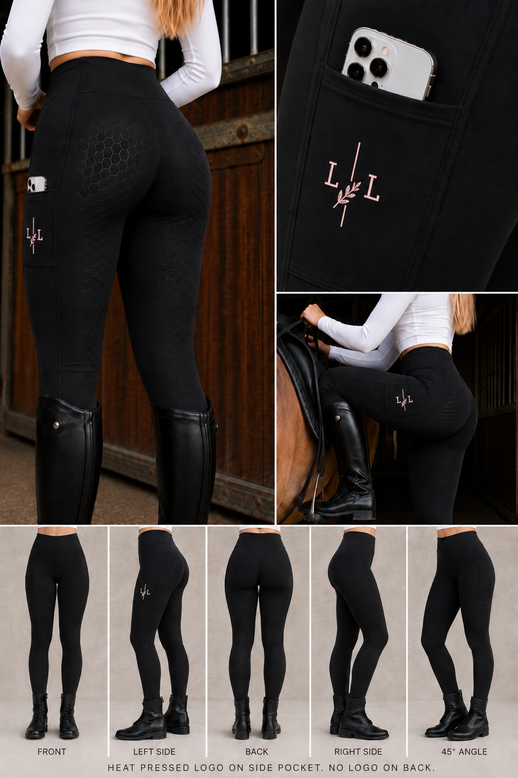 THE LORE Full Seat Performance Riding Tights - Black