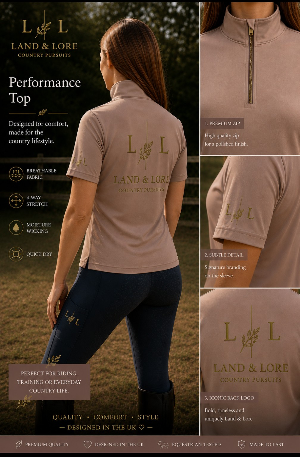 Performance Top - Nude/Pink