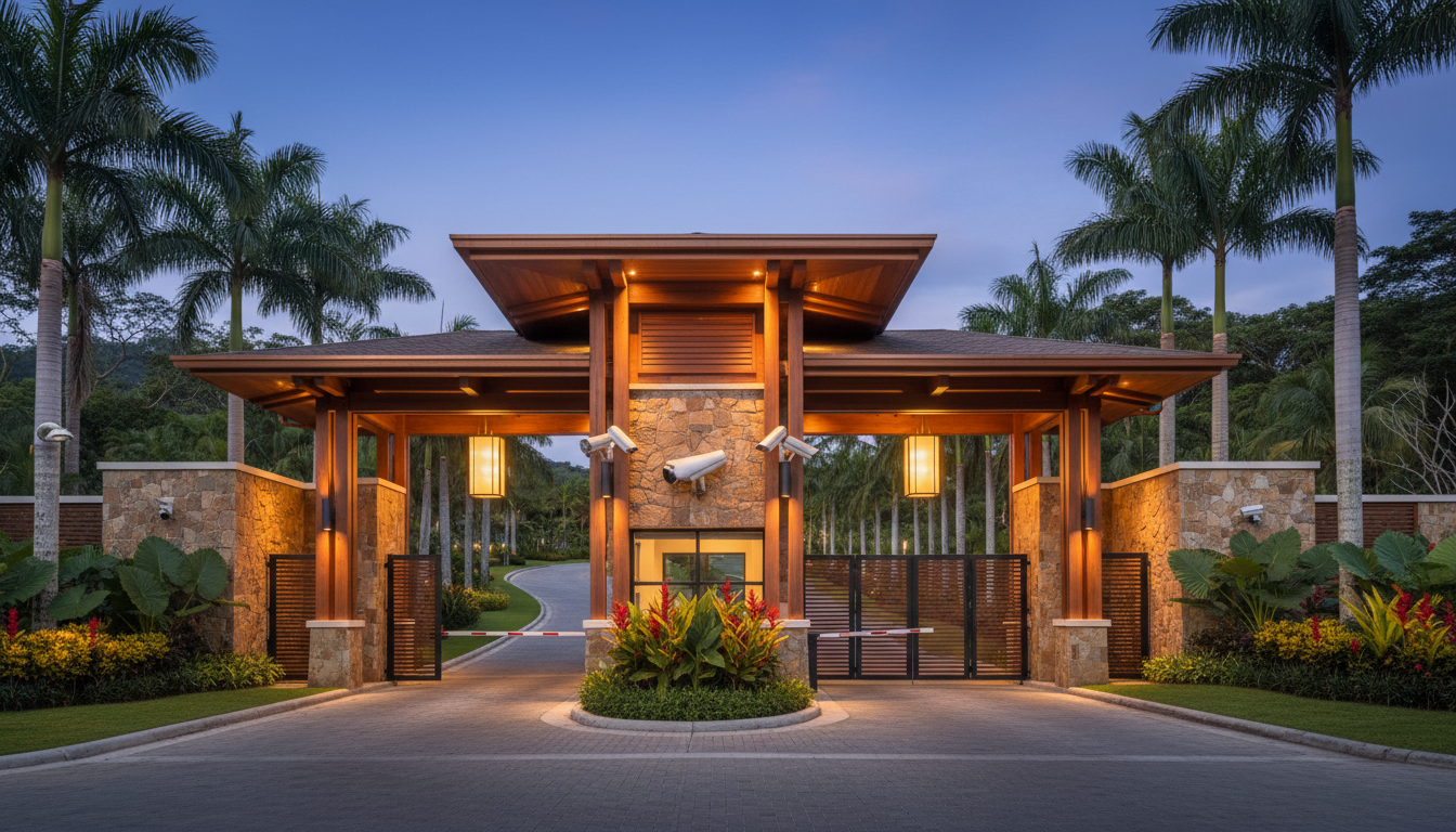 Luxury guard house entrance