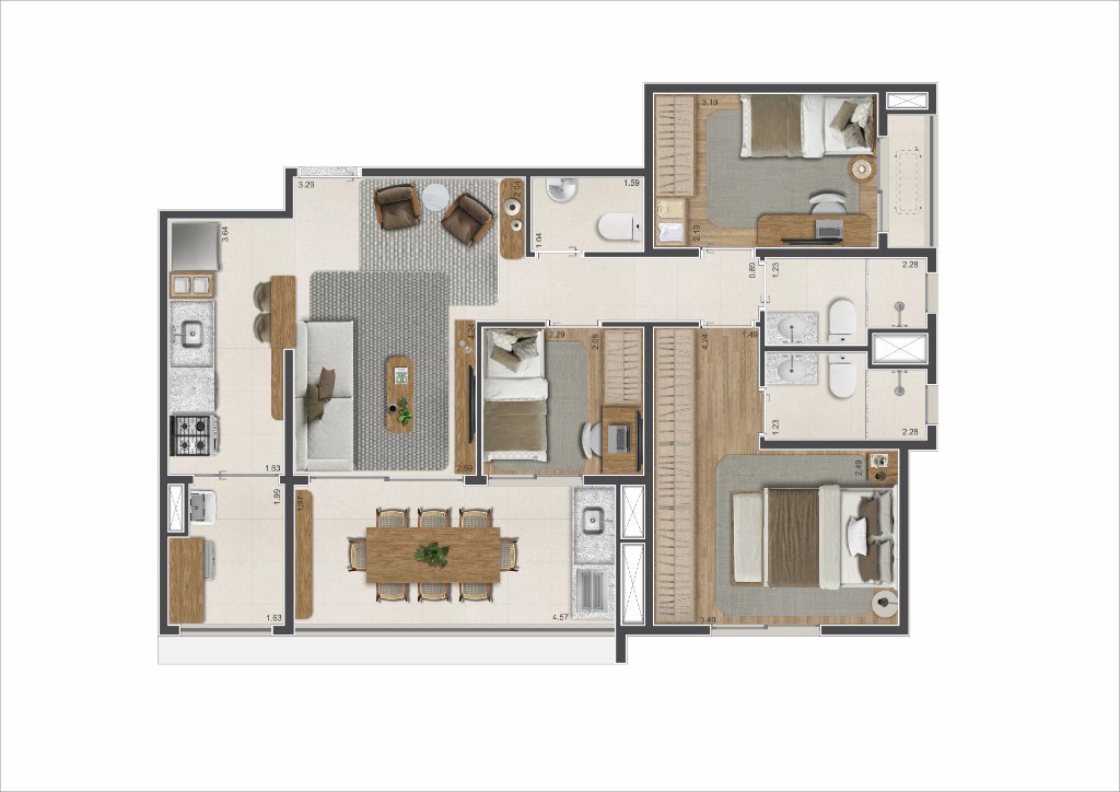Planta 75m² — Final 4 — Planta