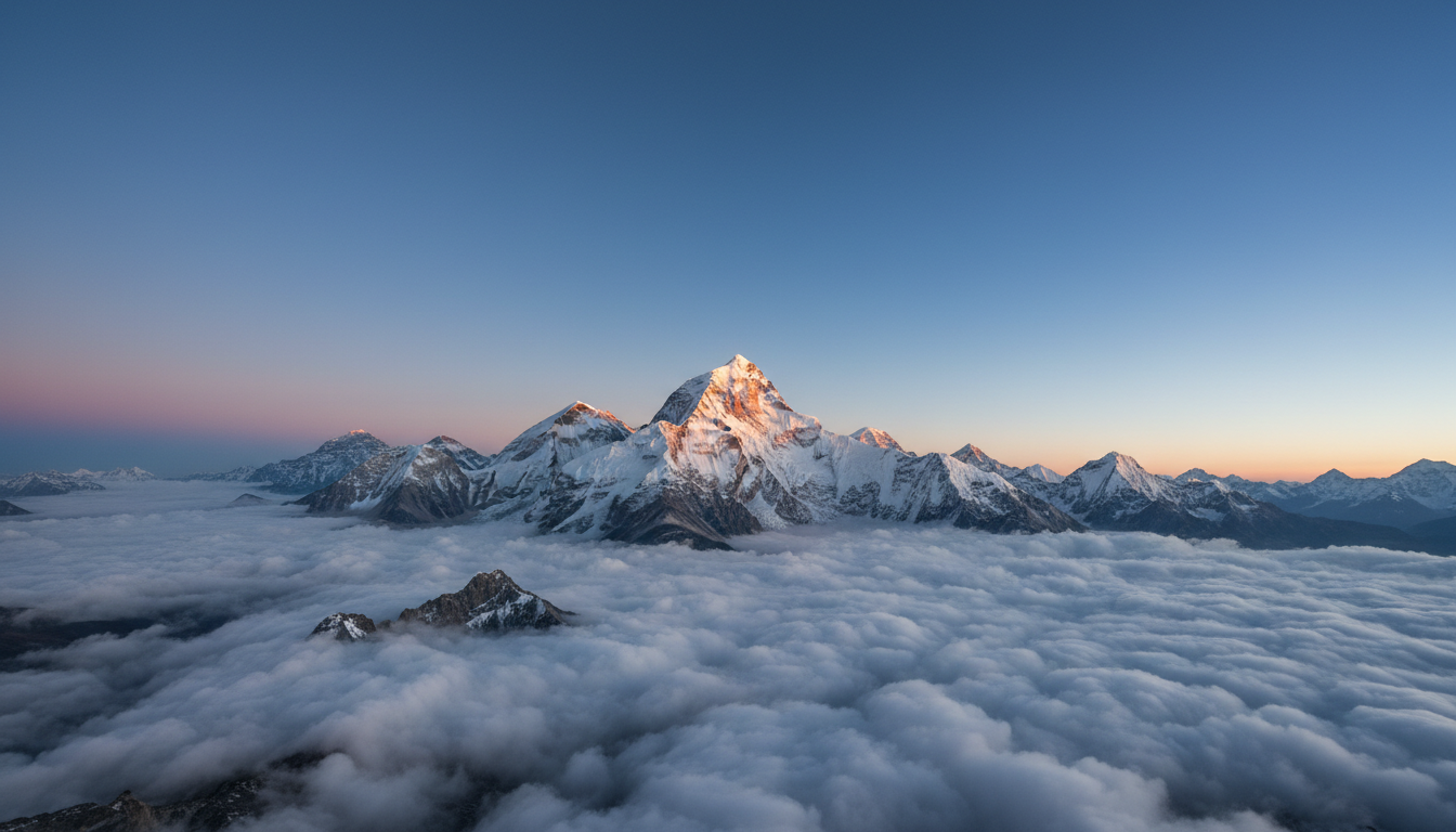 Mount Everest at sunrise