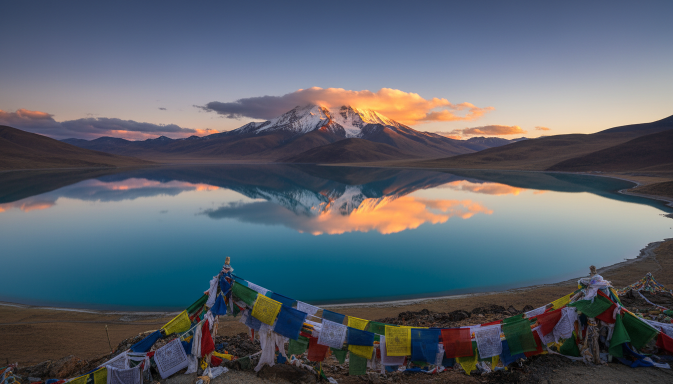 Lake Mansarovar reflections