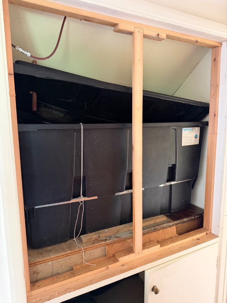Cold Water Storage Tank Repair — before