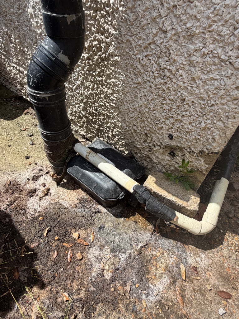 Leaking Waste Pipe Repair — before