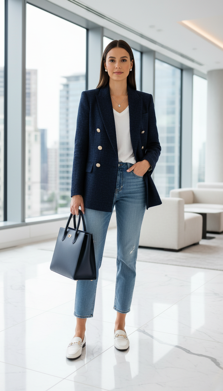 Navy Blazer for the Office
