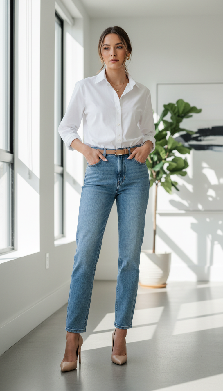 The Classic White Shirt Tuck