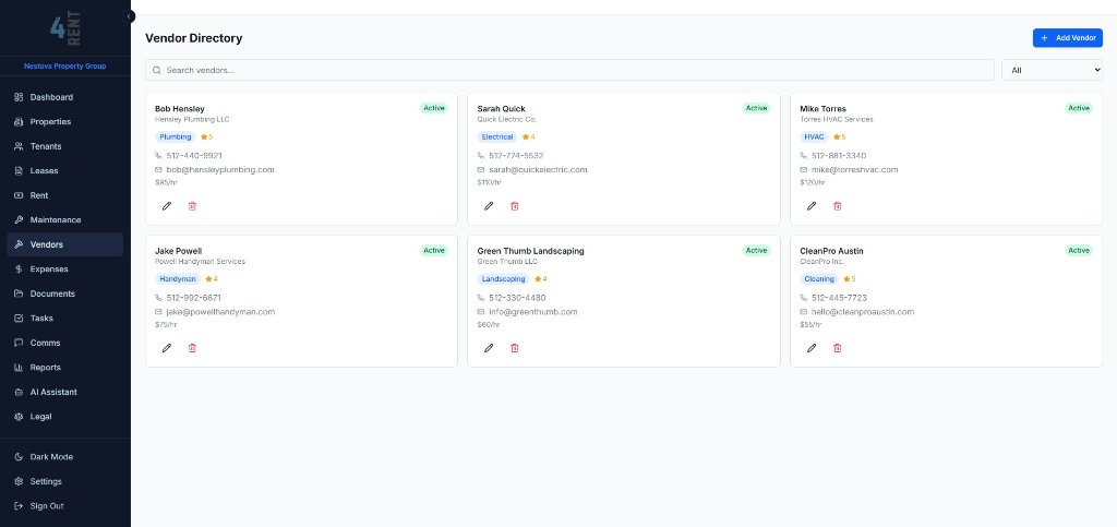 Vendor Directory