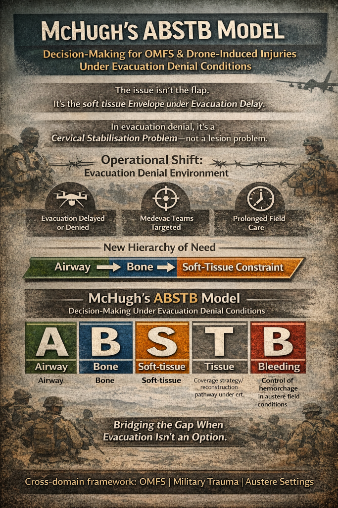 McHugh's ABSTAB Model — Decision-Making for OMFS & Drone-Induced Injuries Under Evacuation Denial Conditions